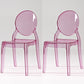 Modern Armless Chair Plastic Open Back Side Chair for Dining Room