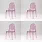 Modern Armless Chair Plastic Open Back Side Chair for Dining Room