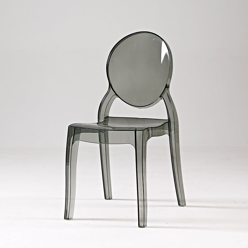 Modern Armless Chair Plastic Open Back Side Chair for Dining Room