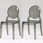 Modern Armless Chair Plastic Open Back Side Chair for Dining Room