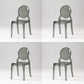 Modern Armless Chair Plastic Open Back Side Chair for Dining Room