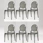 Modern Armless Chair Plastic Open Back Side Chair for Dining Room