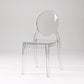 Modern Armless Chair Plastic Open Back Side Chair for Dining Room