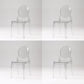 Modern Armless Chair Plastic Open Back Side Chair for Dining Room
