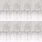 Modern Armless Chair Plastic Open Back Side Chair for Dining Room