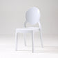 Modern Armless Chair Plastic Open Back Side Chair for Dining Room
