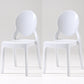 Modern Armless Chair Plastic Open Back Side Chair for Dining Room