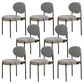Industrial Metal Dining Room Chair Open Back Dining Side Chair Houndstooth pattern 8 Piece Set Clearhalo 'Dining Chairs' 'Dining Tables & Seating' 'dining_chair' 'furn' 'furn_dining_chair' 'Furniture' 'Kitchen & Dining Furniture' 6129808