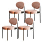 Industrial Metal Dining Room Chair Open Back Dining Side Chair Pink 4 Piece Set Clearhalo 'Dining Chairs' 'Dining Tables & Seating' 'dining_chair' 'furn' 'furn_dining_chair' 'Furniture' 'Kitchen & Dining Furniture' 6129817