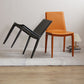 Contemporary Metal Dining Room Chair Armless Leather Side Chair