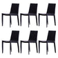 Contemporary Metal Dining Room Chair Armless Leather Side Chair
