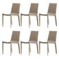 Contemporary Metal Dining Room Chair Armless Leather Side Chair