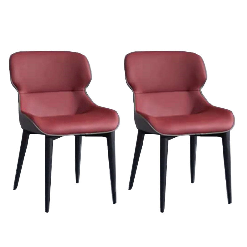 Sedia da pranzo in metallo contemporaneo braccio laterale in vena