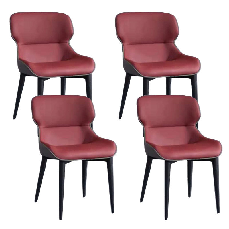 Sedia da pranzo in metallo contemporaneo braccio laterale in vena