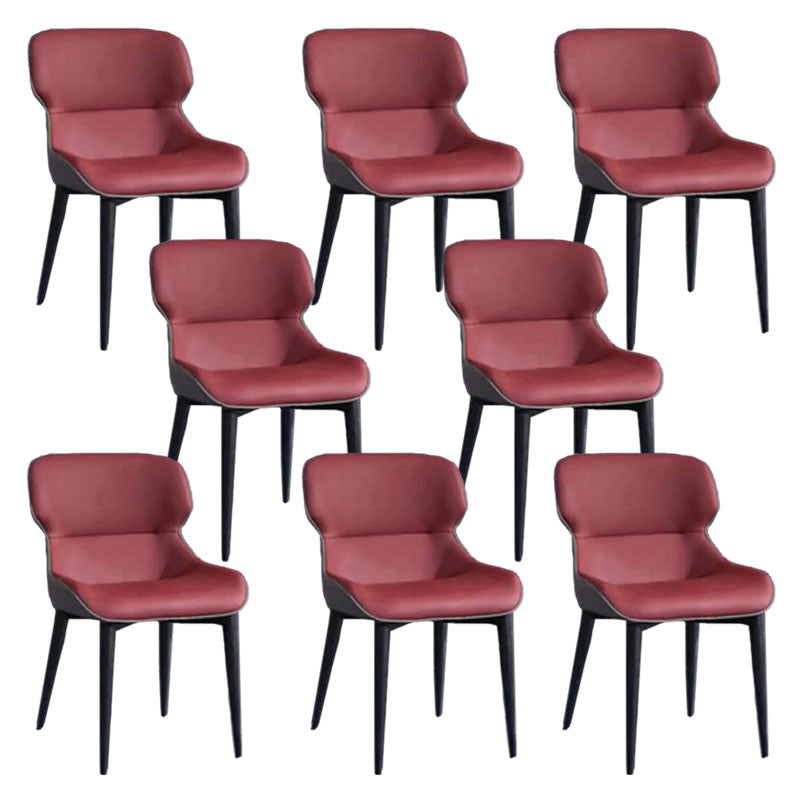 Sedia da pranzo in metallo contemporaneo braccio laterale in vena