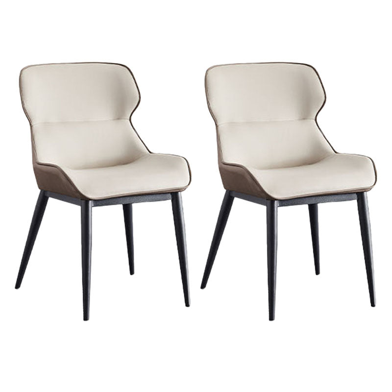 Sedia da pranzo in metallo contemporaneo braccio laterale in vena