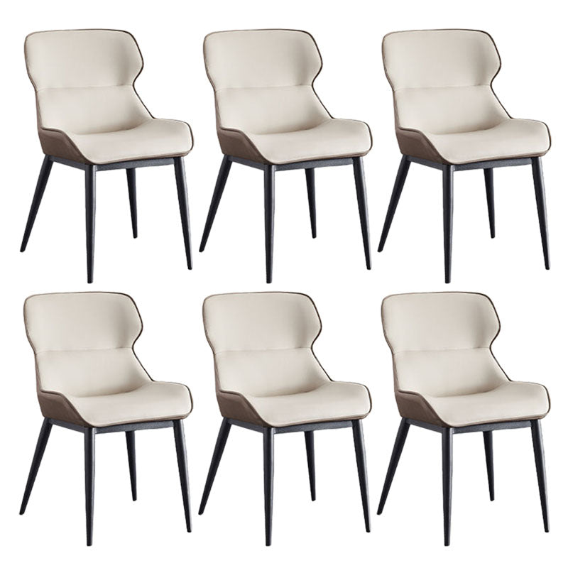 Sedia da pranzo in metallo contemporaneo braccio laterale in vena