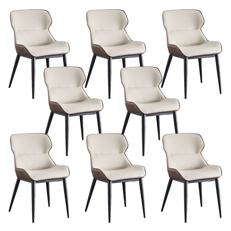 Sedia da pranzo in metallo contemporaneo braccio laterale in vena