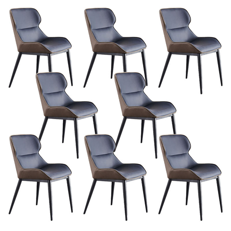 Sedia da pranzo in metallo contemporaneo braccio laterale in vena