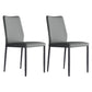 Designer Style Armless Chair Leather Parsons Back Side Chair for Restaurant
