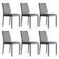 Designer Style Armless Chair Leather Parsons Back Side Chair for Restaurant
