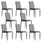 Designer Style Armless Chair Leather Parsons Back Side Chair for Restaurant