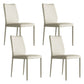 Designer Style Armless Chair Leather Parsons Back Side Chair for Restaurant