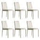 Designer Style Armless Chair Leather Parsons Back Side Chair for Restaurant