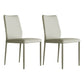 Designer Style Armless Chair Leather Parsons Back Side Chair for Restaurant