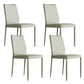 Designer Style Armless Chair Leather Parsons Back Side Chair for Restaurant