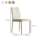 Designer Style Armless Chair Leather Parsons Back Side Chair for Restaurant