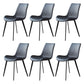 Contemporary Metal Dining Room Chair Armless Faux Leather Side Chair Black 6 Piece Set Clearhalo 'Dining Chairs' 'Dining Tables & Seating' 'dining_chair' 'furn' 'furn_dining_chair' 'Furniture' 'Kitchen & Dining Furniture' 6129943