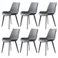 Contemporary Metal Dining Room Chair Armless Faux Leather Side Chair Grey 6 Piece Set Clearhalo 'Dining Chairs' 'Dining Tables & Seating' 'dining_chair' 'furn' 'furn_dining_chair' 'Furniture' 'Kitchen & Dining Furniture' 6129950