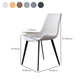 Contemporary Metal Dining Room Chair Armless Faux Leather Side Chair Clearhalo 'Dining Chairs' 'Dining Tables & Seating' 'dining_chair' 'furn' 'furn_dining_chair' 'Furniture' 'Kitchen & Dining Furniture' 6129969