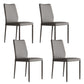 Designer Style Armless Chair Leather Parsons Back Chair for Restaurant
