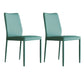 Designer Style Armless Chair Leather Parsons Back Chair for Restaurant