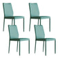Designer Style Armless Chair Leather Parsons Back Chair for Restaurant