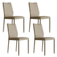 Designer Style Armless Chair Leather Parsons Back Chair for Restaurant