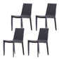 Contemporary Metal Dining Room Chair Armless Leather Dining Chair for Home Use
