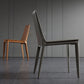 Contemporary Metal Dining Room Chair Armless Leather Dining Chair for Home Use