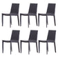 Contemporary Metal Dining Room Chair Armless Leather Dining Chair for Home Use
