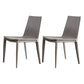 Contemporary Metal Dining Room Chair Armless Leather Dining Chair for Home Use