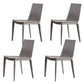 Contemporary Metal Dining Room Chair Armless Leather Dining Chair for Home Use