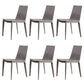 Contemporary Metal Dining Room Chair Armless Leather Dining Chair for Home Use