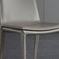 Contemporary Metal Dining Room Chair Armless Leather Dining Chair for Home Use