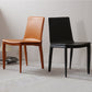 Contemporary Metal Dining Room Chair Armless Leather Dining Chair for Home Use