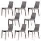 Contemporary Metal Dining Room Chair Armless Leather Dining Chair for Home Use