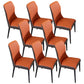 Contemporary Style Armless Chair Leather Parsons Chair with Wooden Base for Dining Room