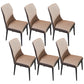 Contemporary Style Armless Chair Leather Parsons Chair with Wooden Base for Dining Room