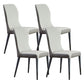 Contemporary Style Armless Chair Leather Parsons Chair with Wooden Base for Dining Room